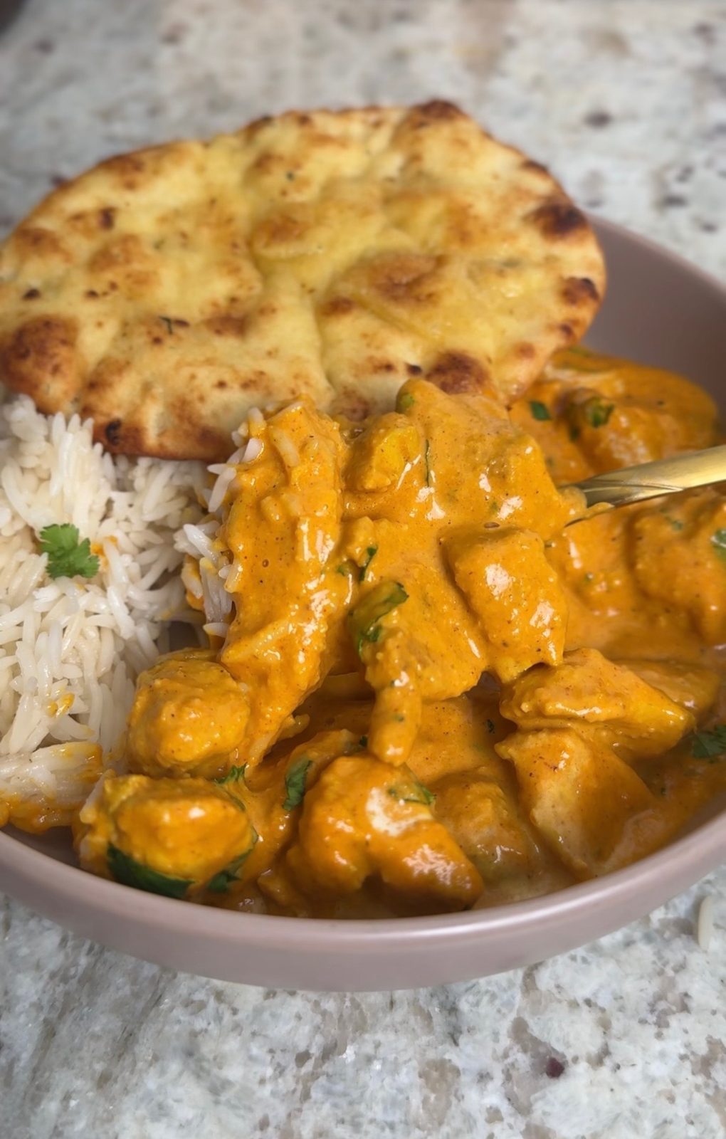 Easy butter chicken in a creamy spiced tomato sauce