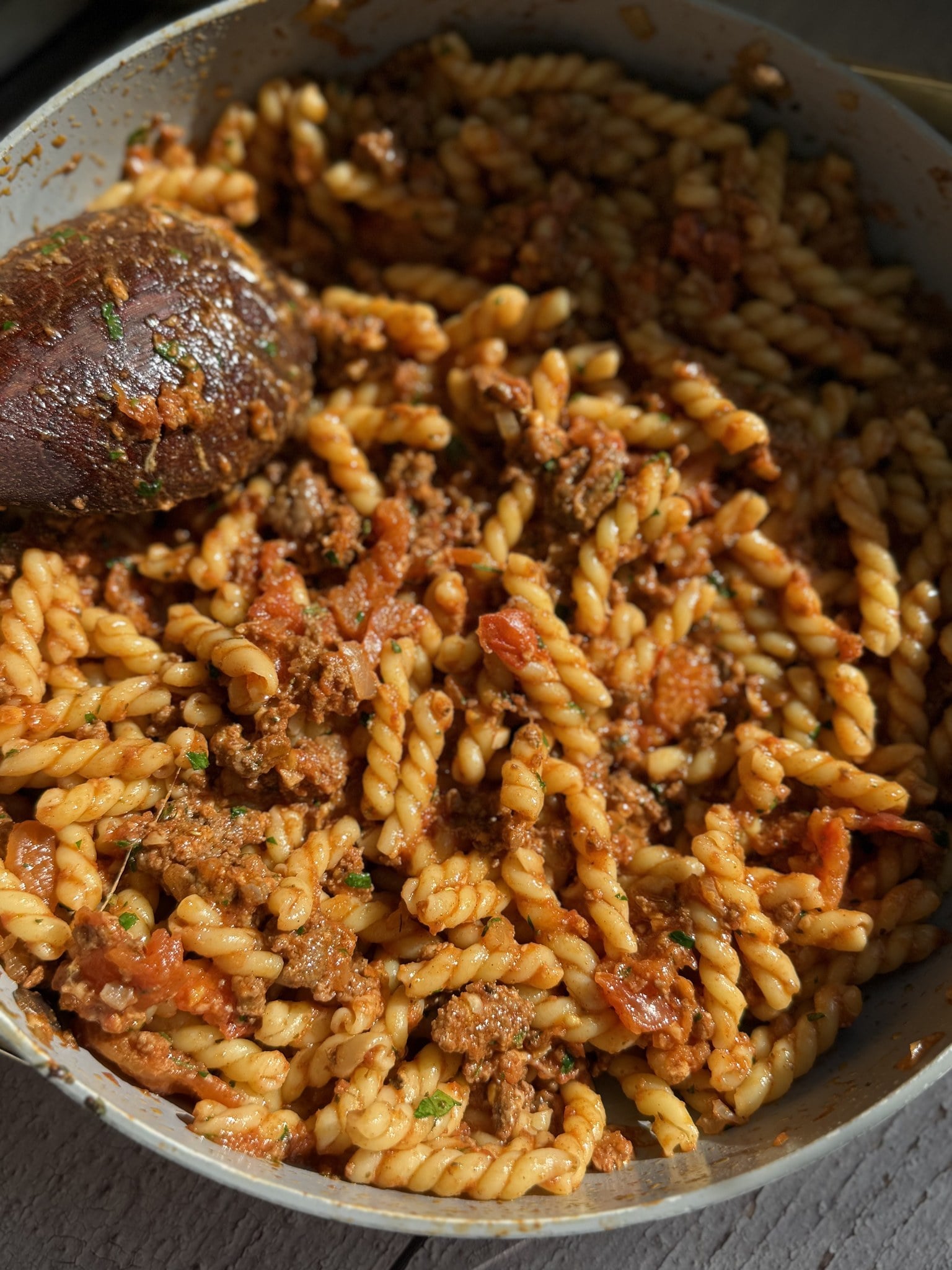 20 Minute Tomato Smash Pasta