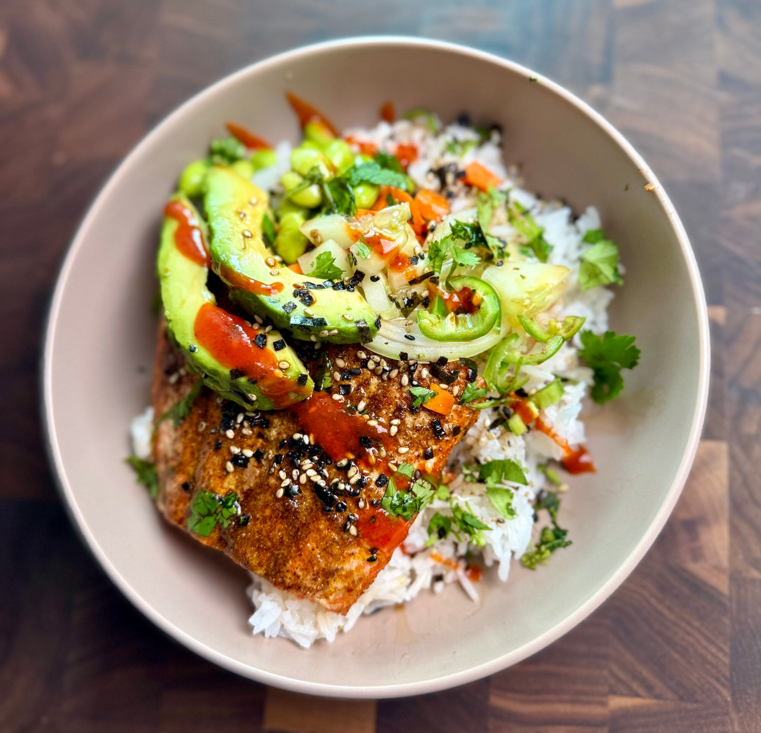 Baked Salmon Bowls