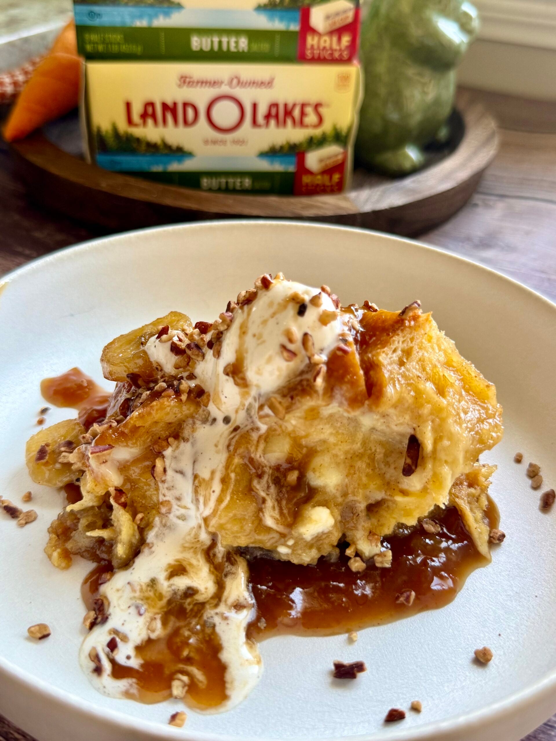 Banana Foster Croissant Casserole