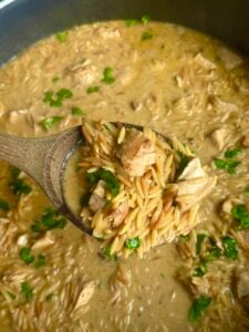 One Pan Creamy Chicken Lemon Orzo