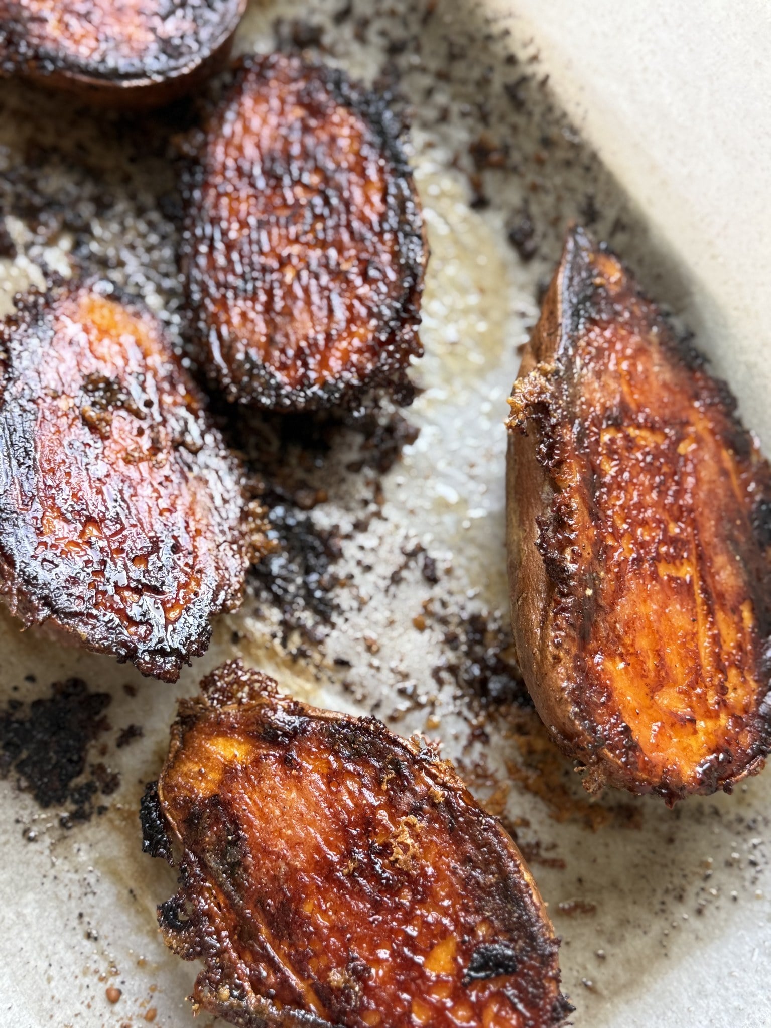 Garlic Parmesan Oven Roasted Sweet Potatoes