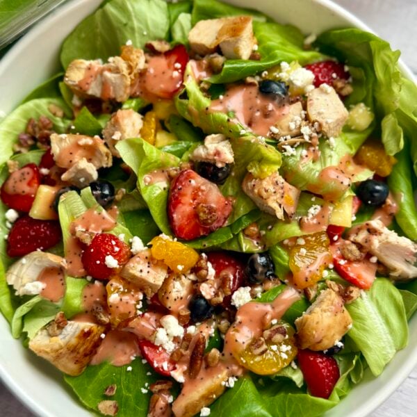 Grilled Chicken and Strawberry Poppyseed Salad