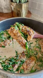 One-Pan 30-Minute Creamy Chicken and Spinach Orzo