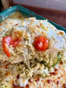 One-Pan 35-Minute Oven Baked Chicken Caprese with Orzo
