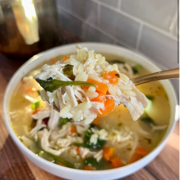 One-Pan Lemon Chicken Orzo Soup