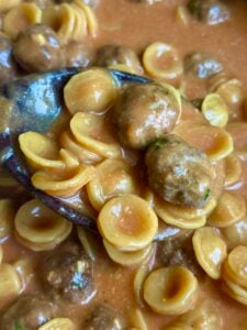 One Pan Mini Meatball Pasta