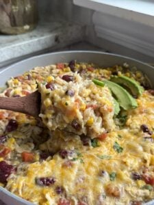 One-Pan Salsa Verde Chicken and Rice Skillet