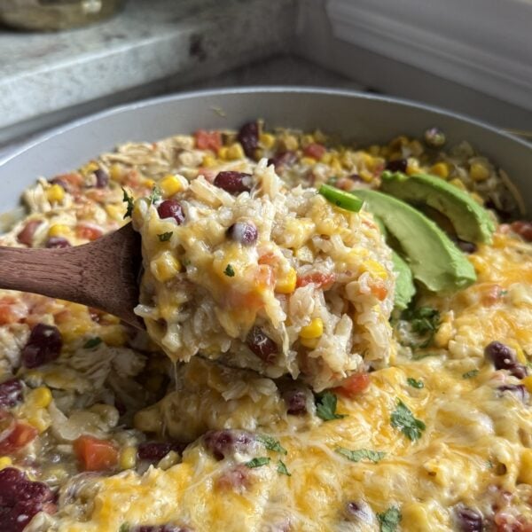One Pan Salsa Verde Chicken and Rice Skillet final pic 1