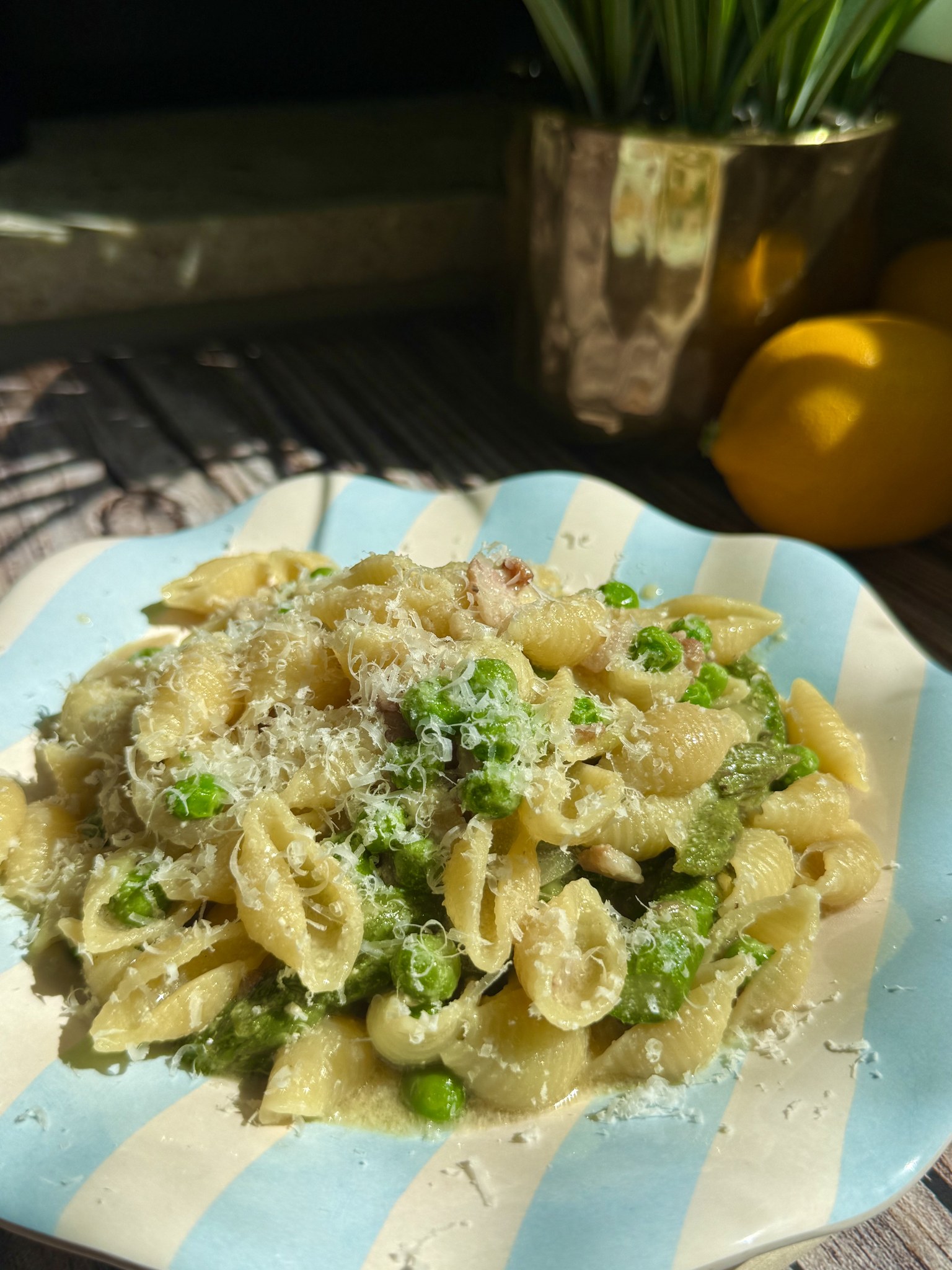 One Pan Springtime Pancetta and Pea Pastafinal pic 2