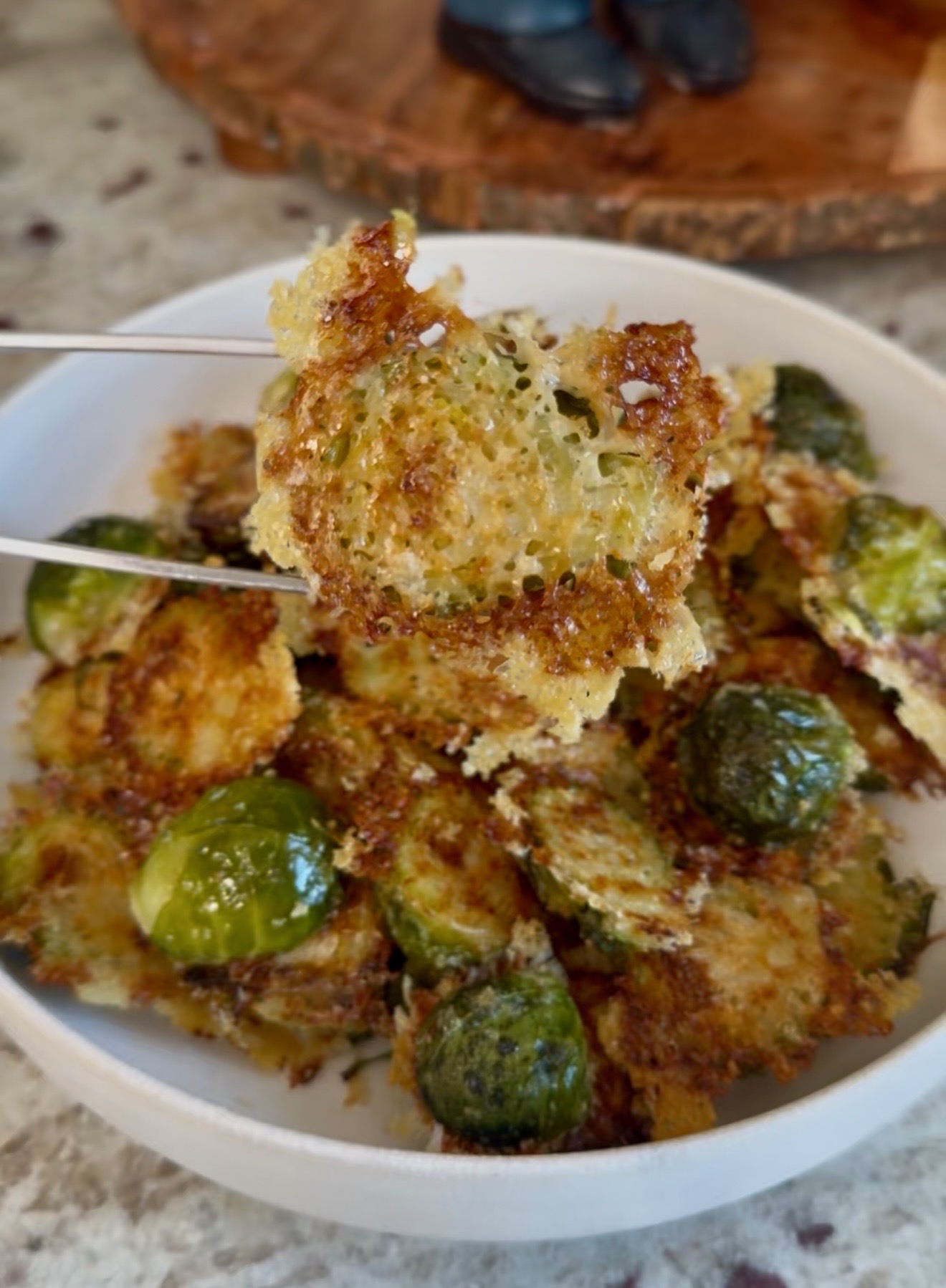Oven Roasted Parmesan Brussels Sprouts