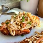 Peanut-Crusted Chicken Cutlets with Lime-Honey Coleslaw