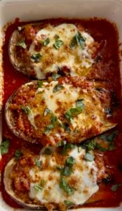 Stuffed Eggplant Parmesan Boats