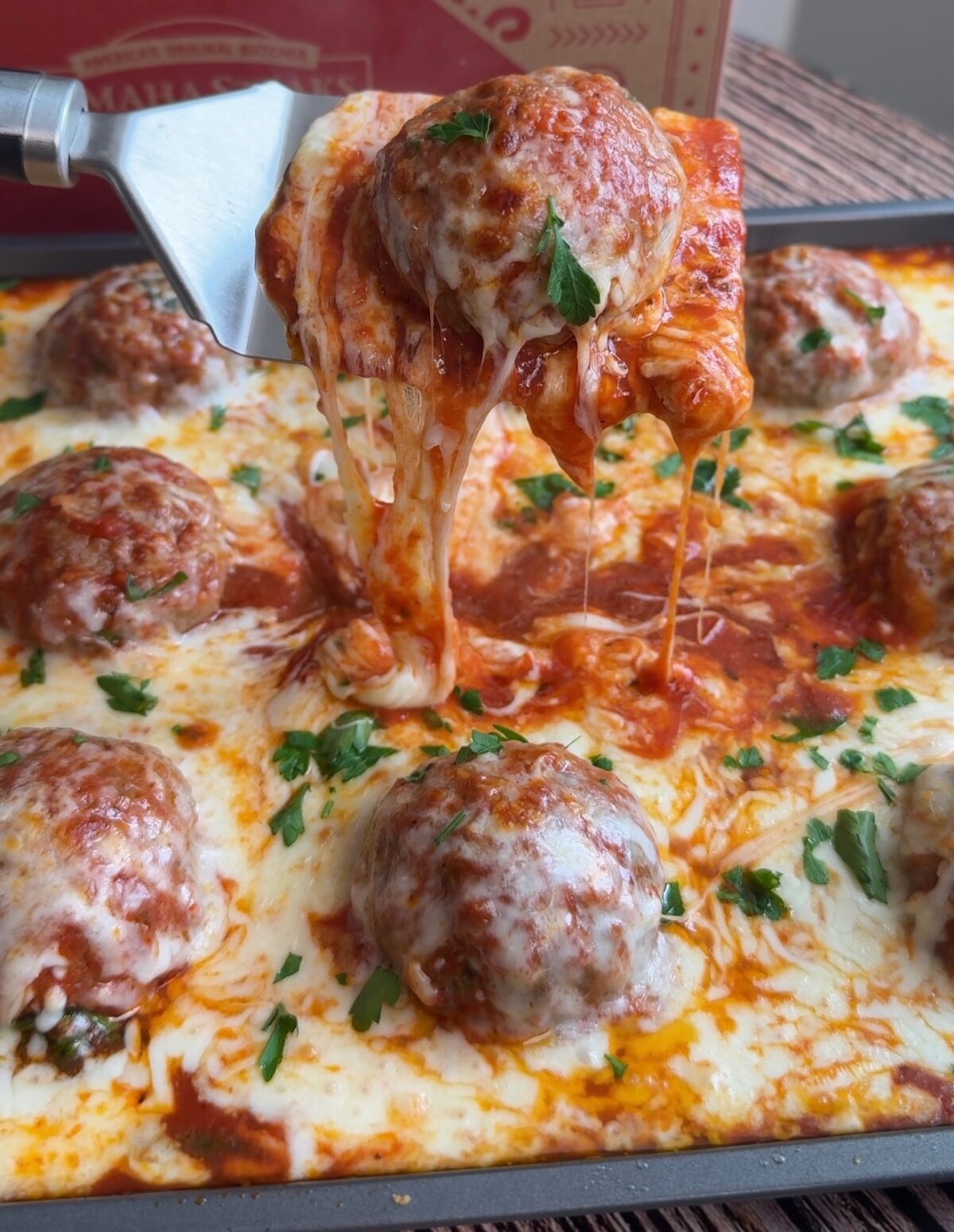 Walking Stuffed Meatball Cones