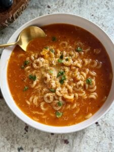 Brothy Parmesan Spaghetti-O Soup