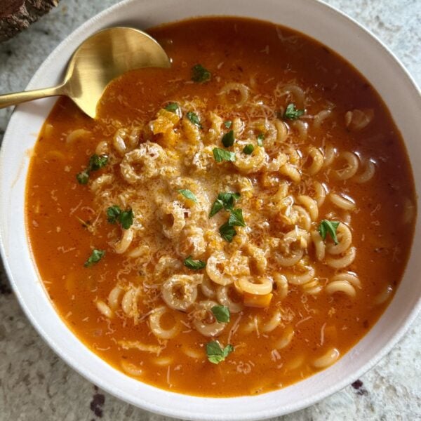 Brothy Parmesan Spaghetti-O Soup