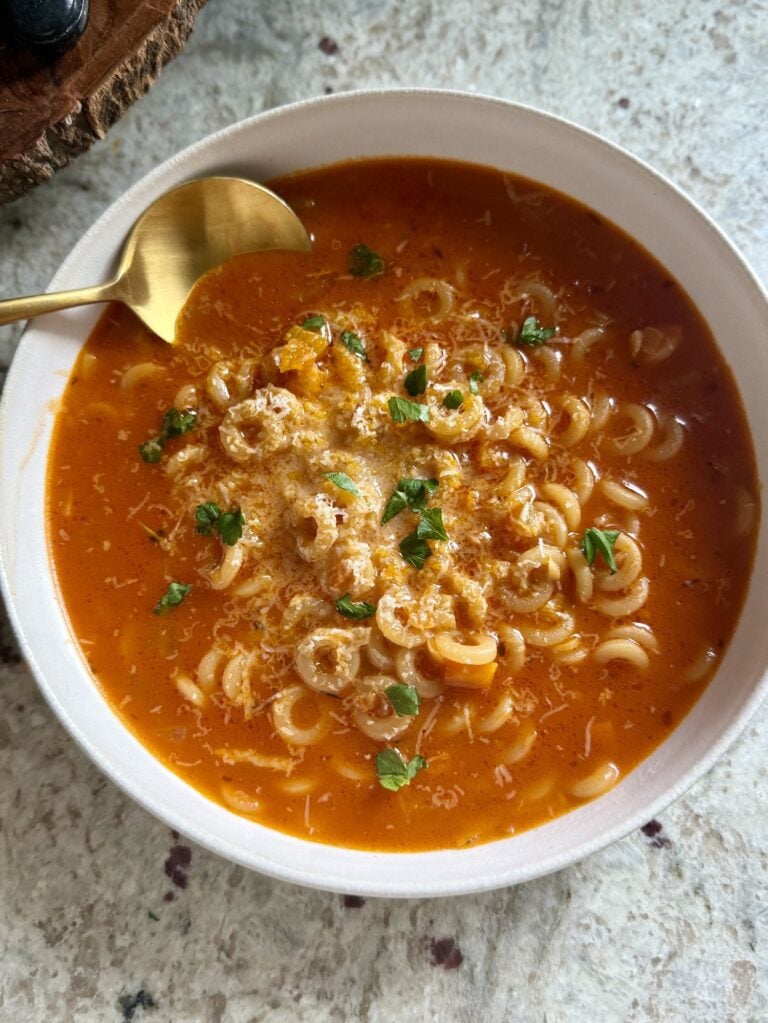 Brothy Parmesan Spaghetti-O Soup