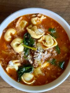 One-Pan Italian Sausage Tortellini Soup